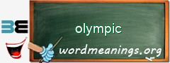 WordMeaning blackboard for olympic